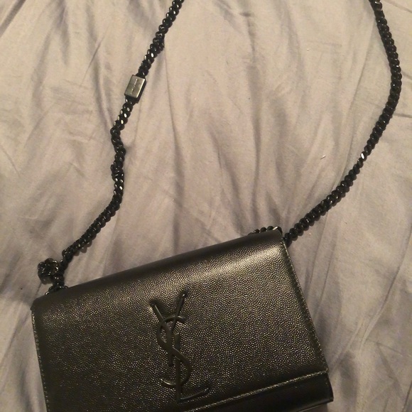 YSL GRAIN DE POUDRE EMBOSSED LEATHER BAG - Picture 2 of 6